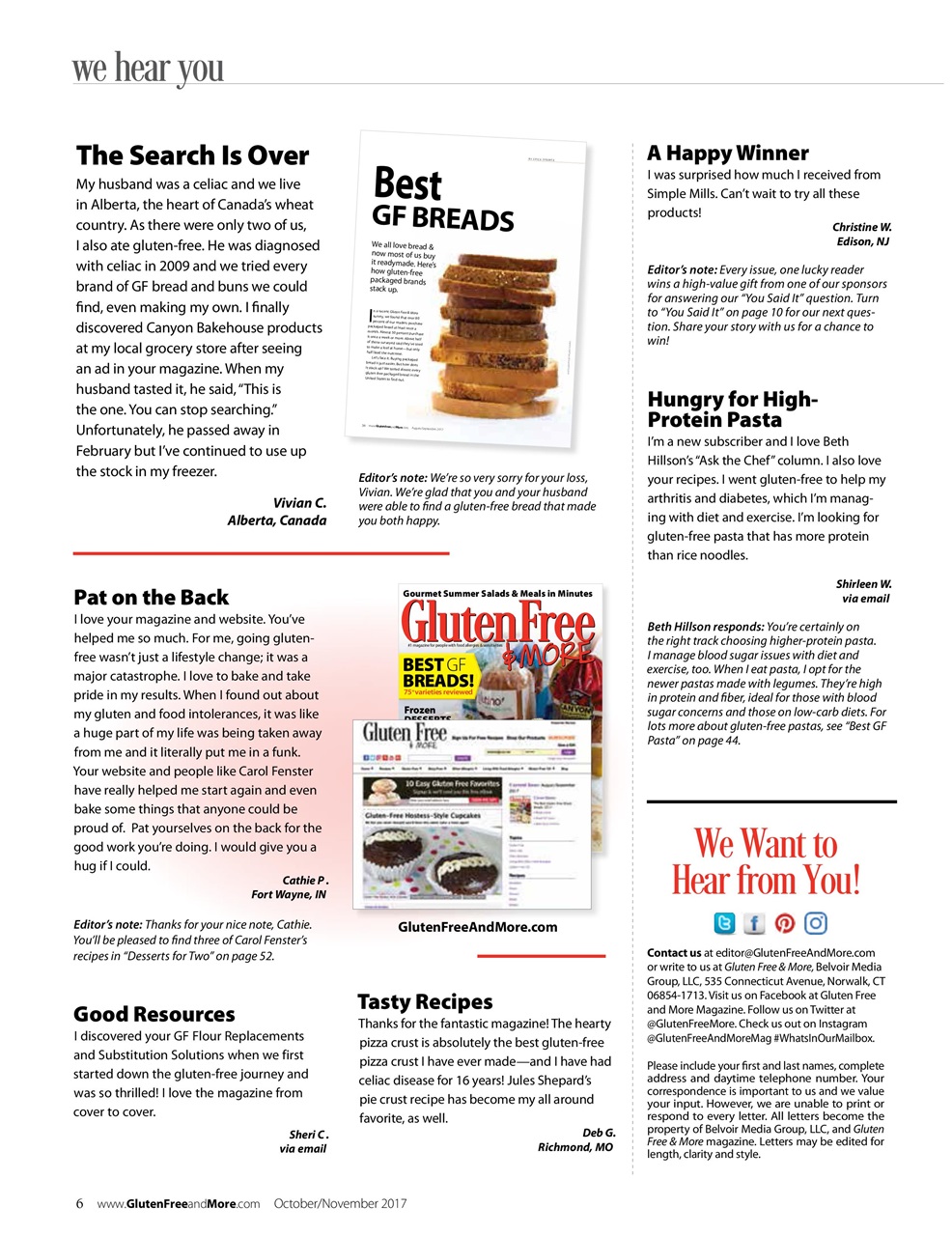 Gluten Free & More Preview Pages