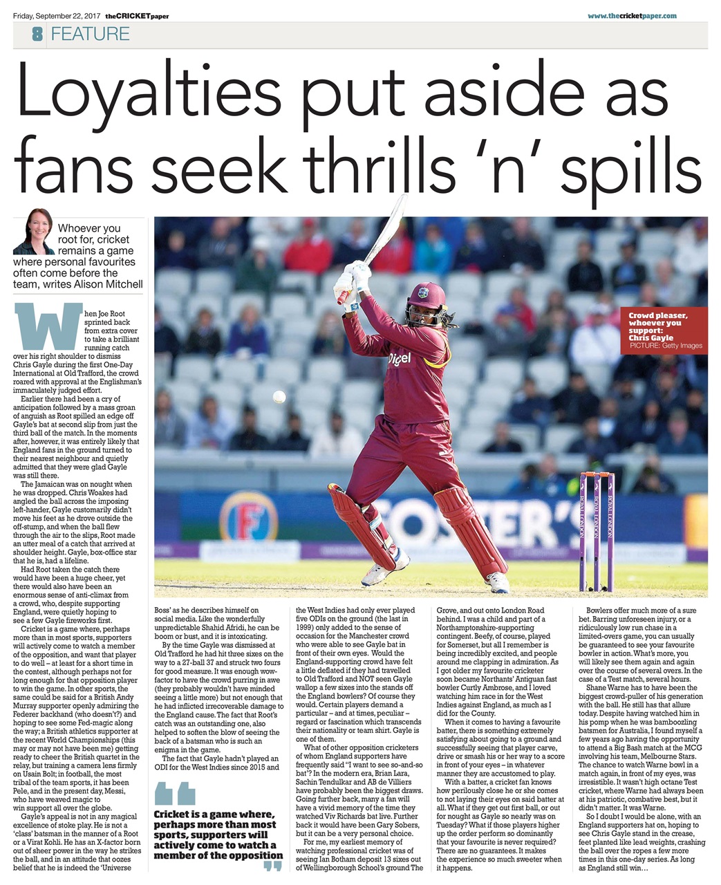 The Cricket Paper Preview Pages