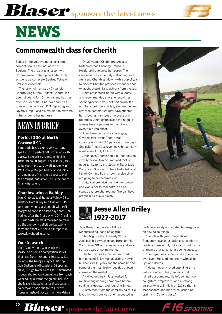 Clay Shooting Preview Pages