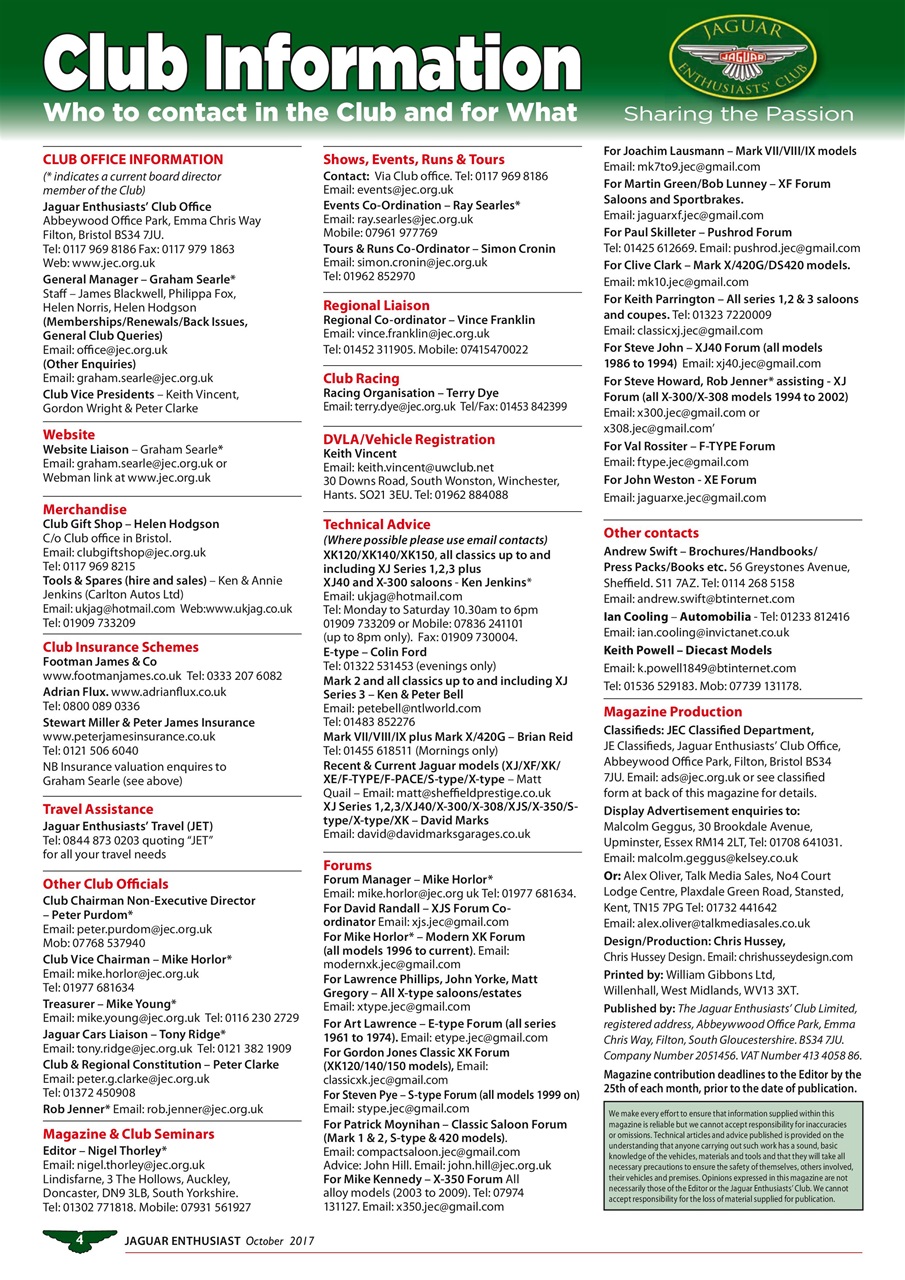 Jaguar Enthusiast Preview Pages