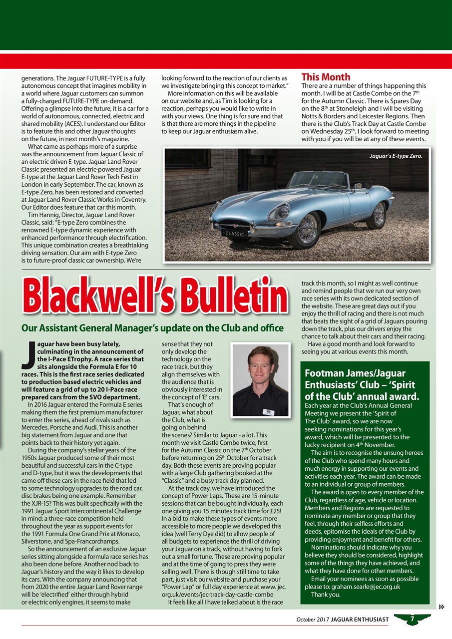 Jaguar Enthusiast Preview Pages