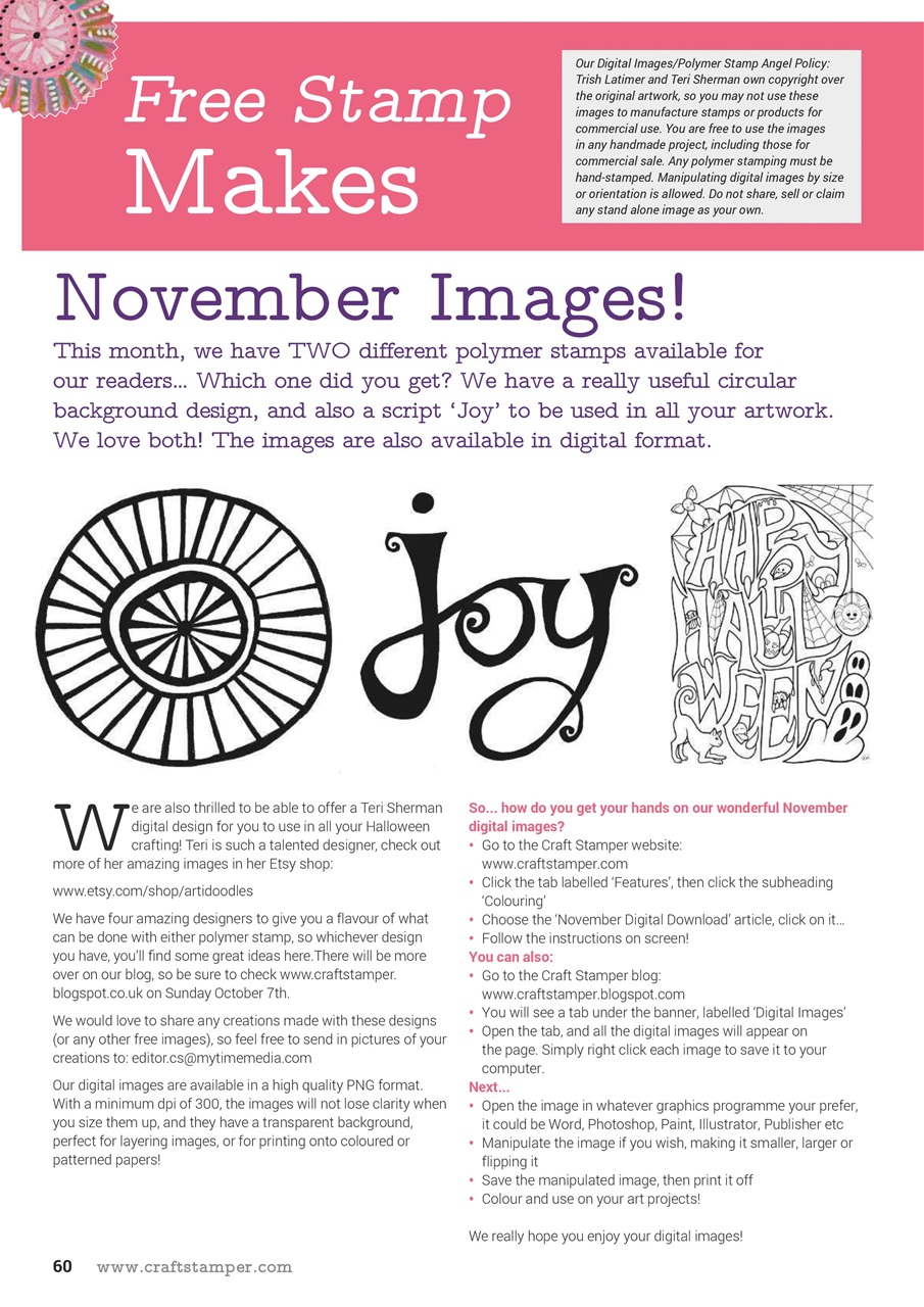 Craft Stamper Preview Pages