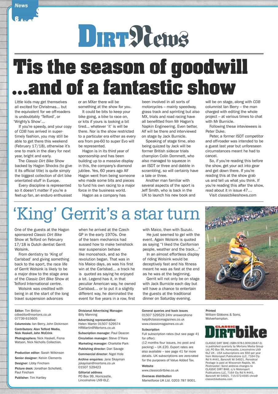 Classic Dirt Bike Preview Pages
