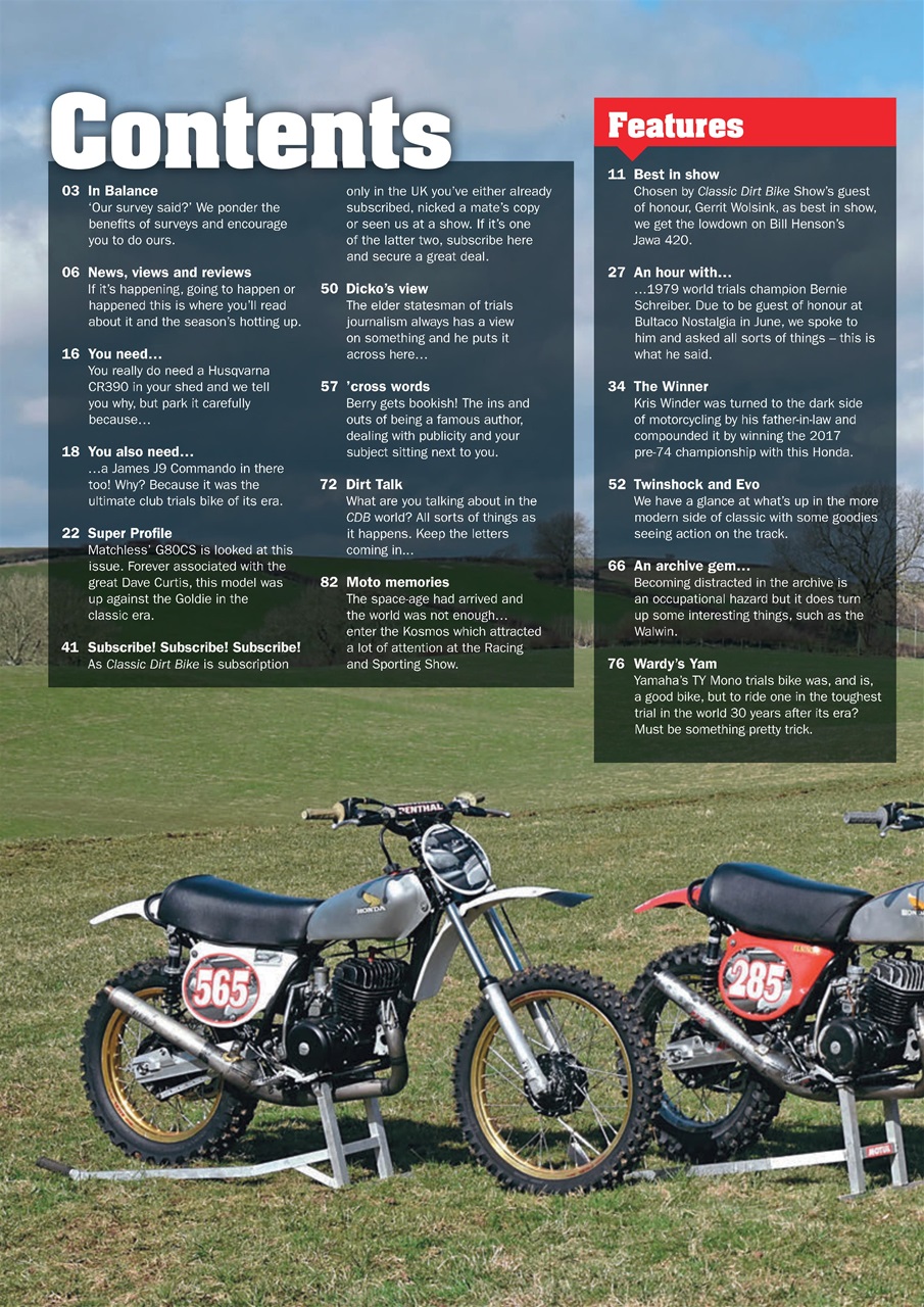 Classic Dirt Bike Preview Pages