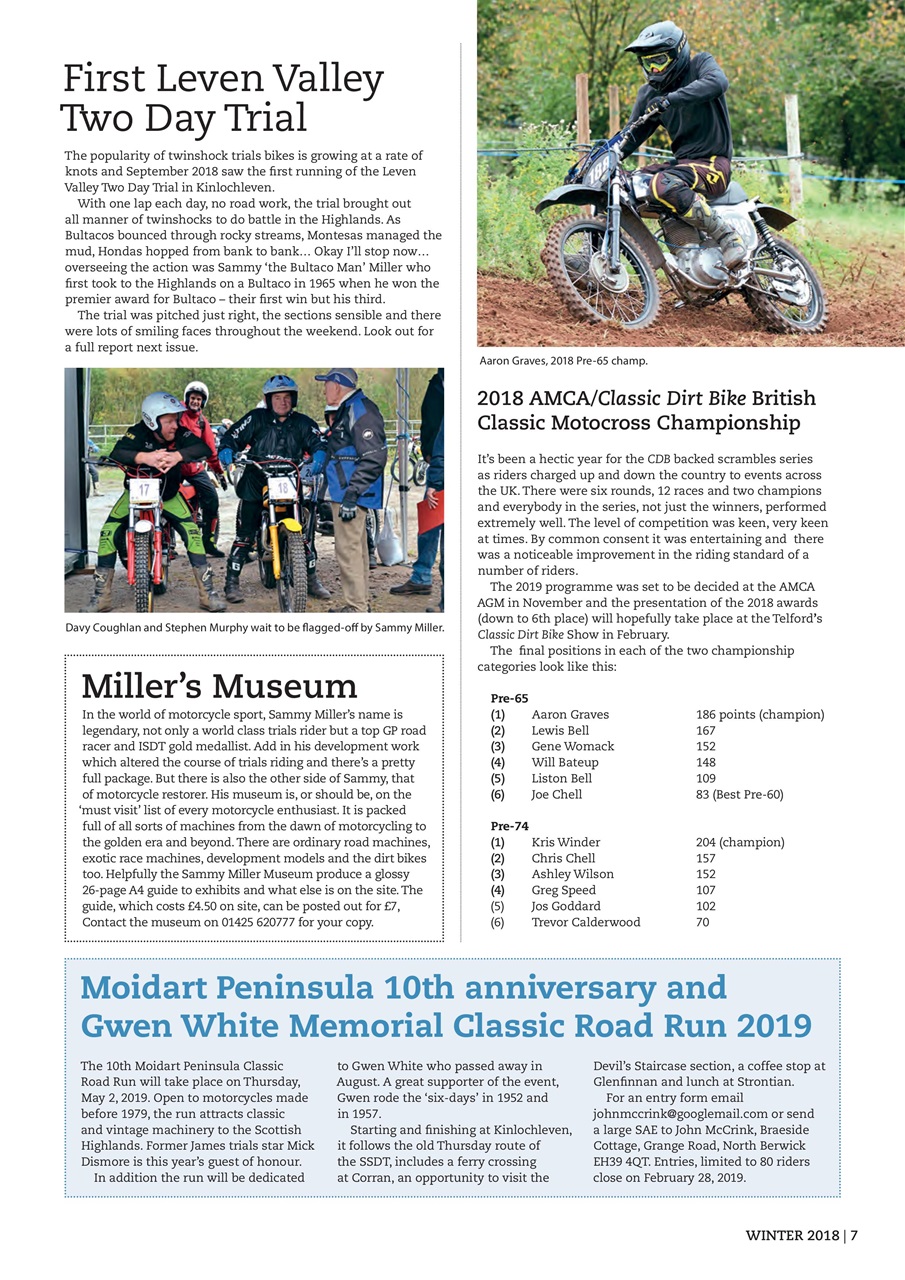 Classic Dirt Bike Preview Pages