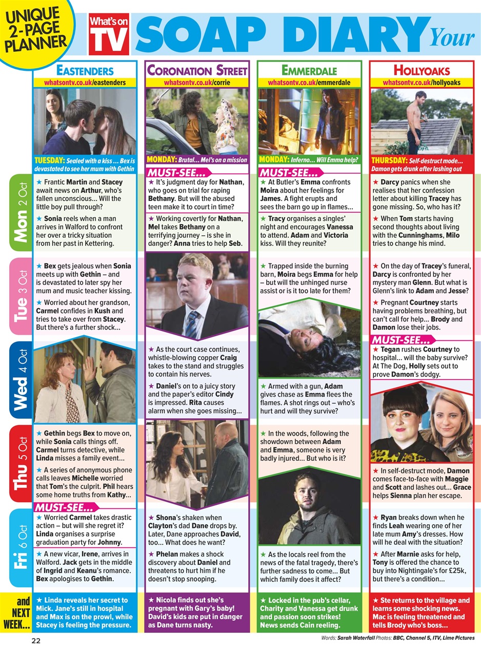 What's on TV Preview Pages