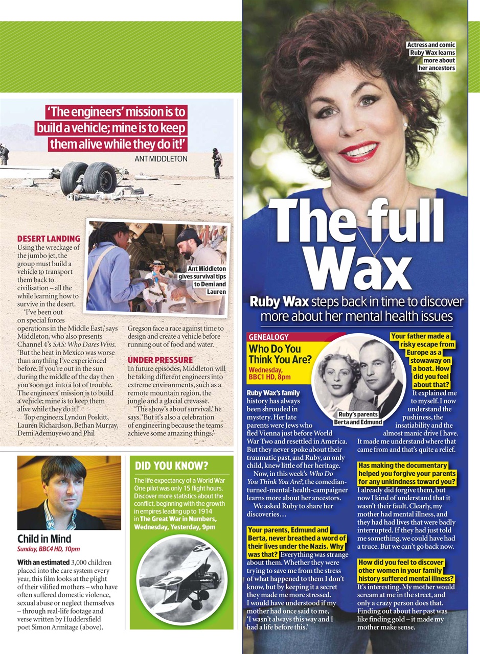 TV & Satellite Week Preview Pages