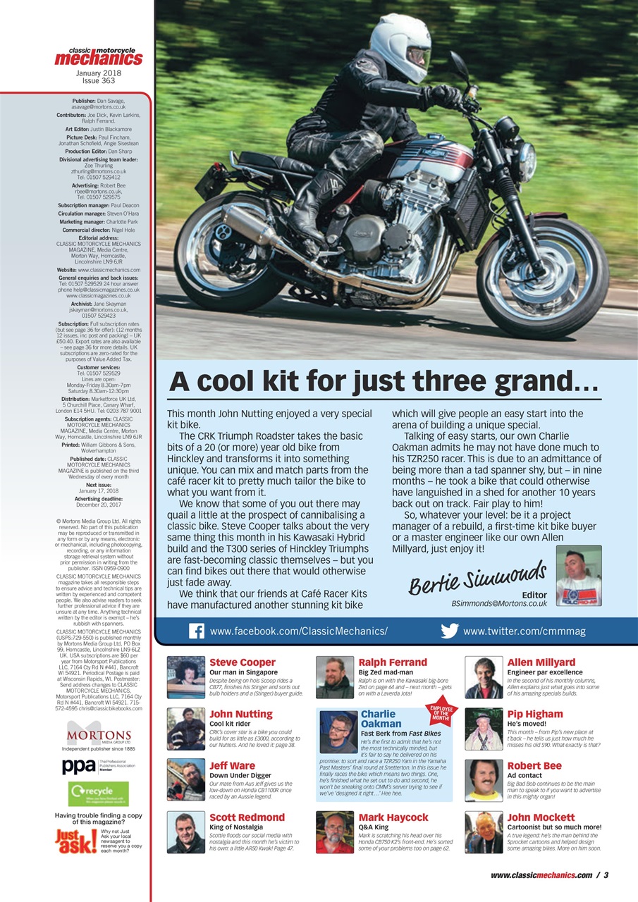 Classic Motorcycle Mechanics Preview Pages