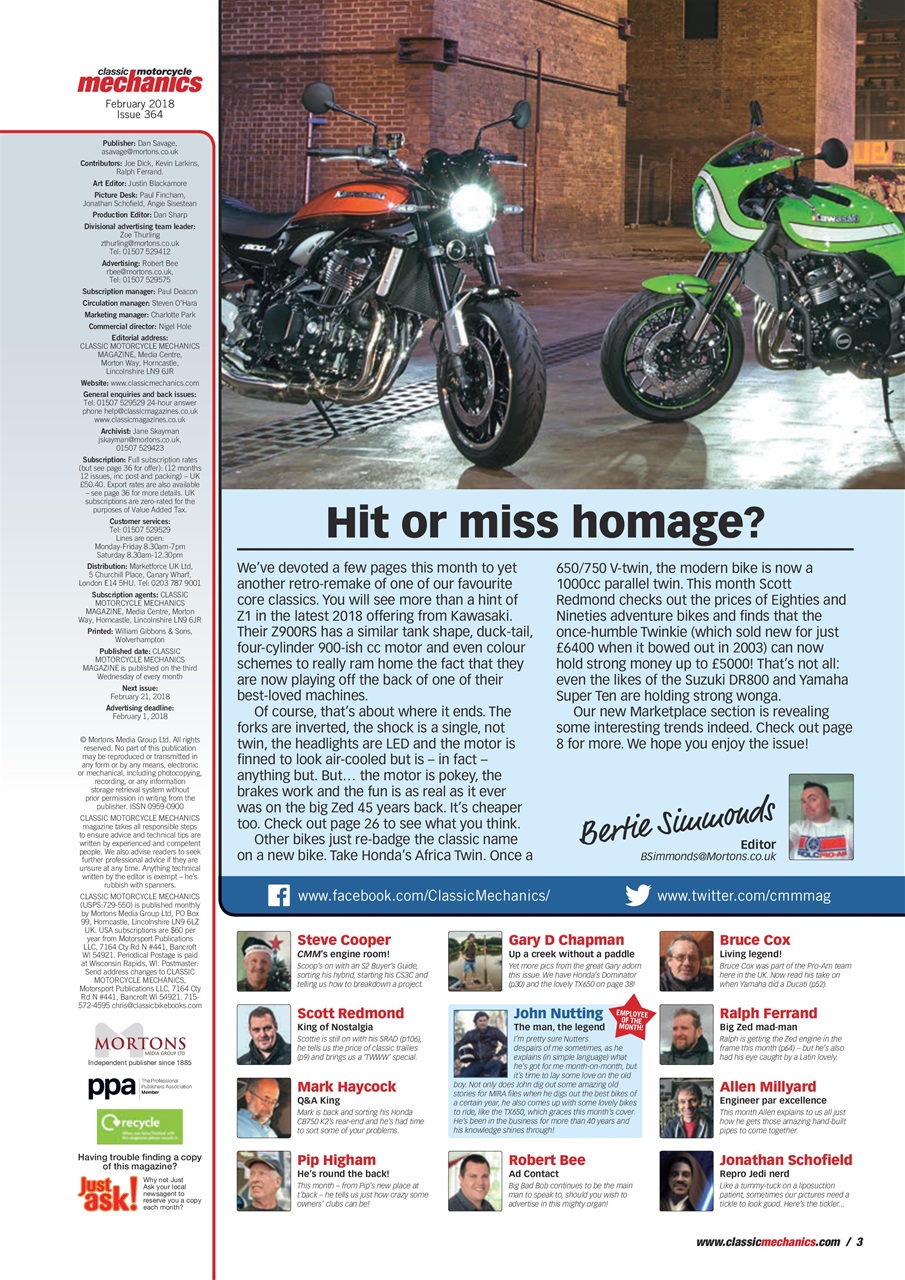 Classic Motorcycle Mechanics Preview Pages