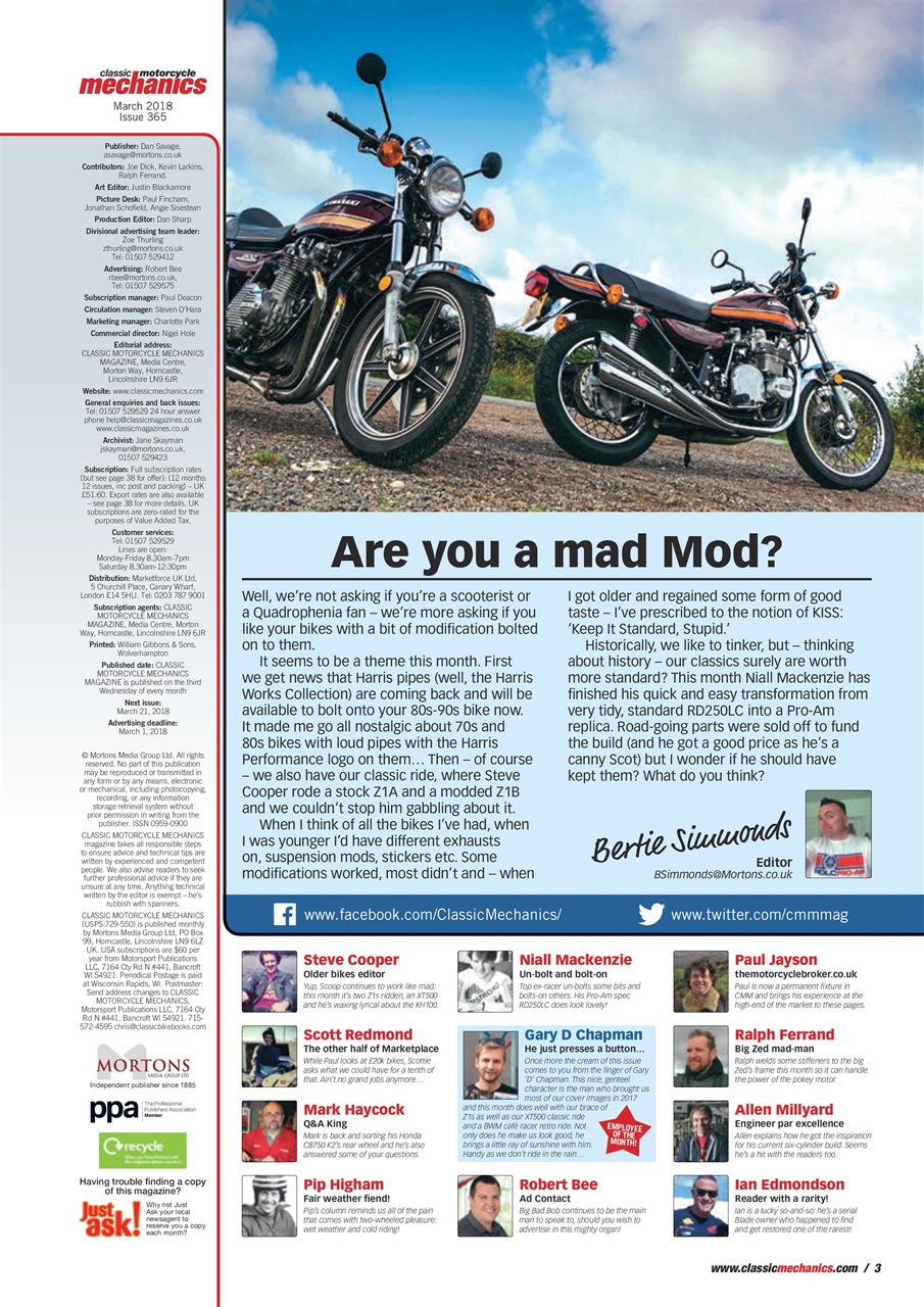 Classic Motorcycle Mechanics Preview Pages