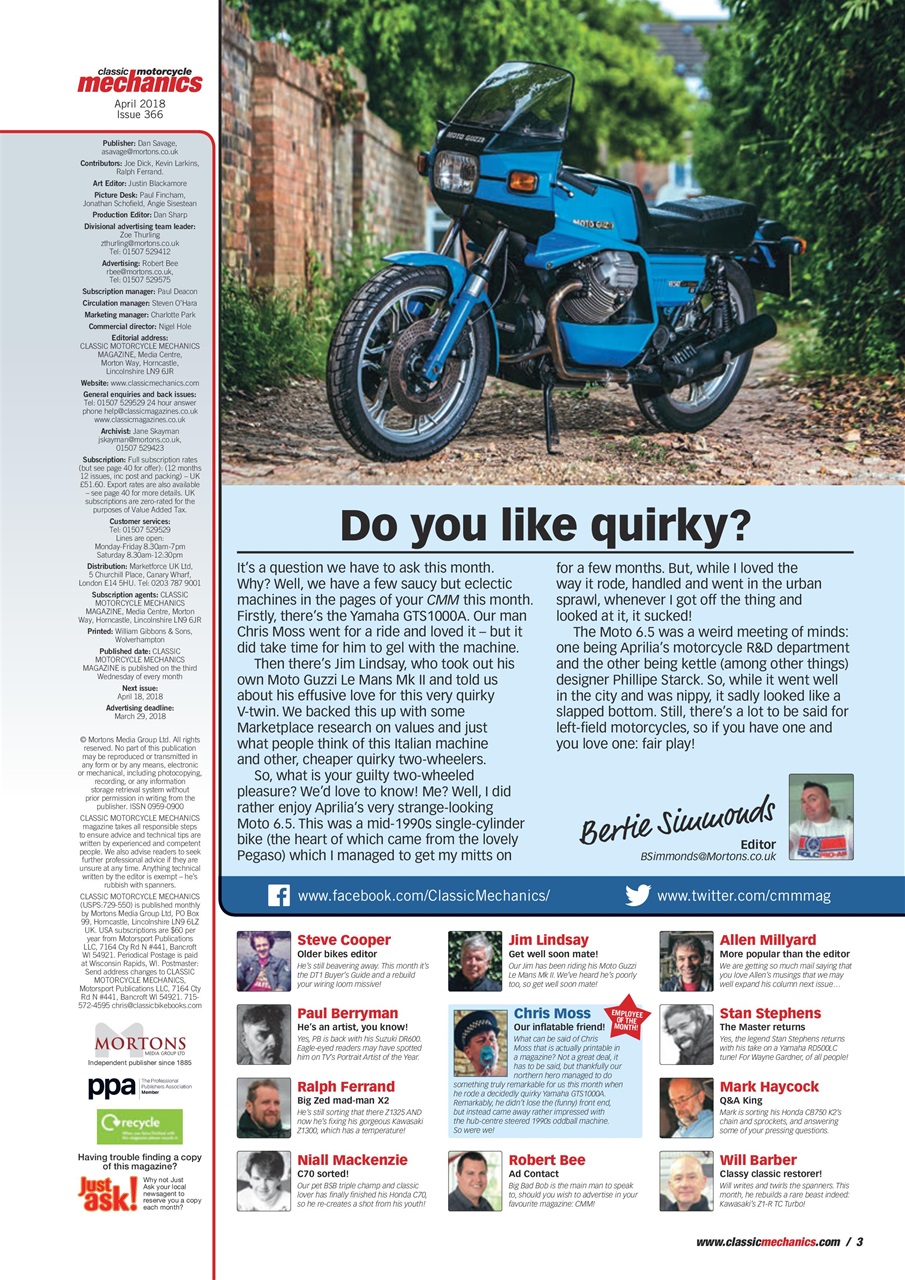 Classic Motorcycle Mechanics Preview Pages