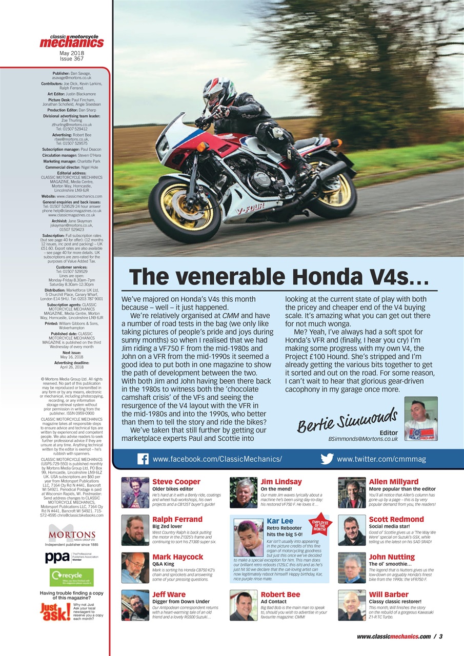 Classic Motorcycle Mechanics Preview Pages