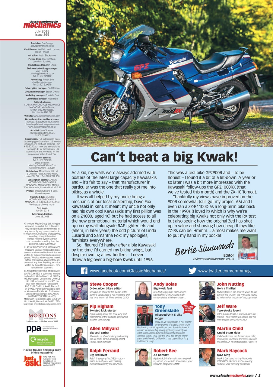 Classic Motorcycle Mechanics Preview Pages