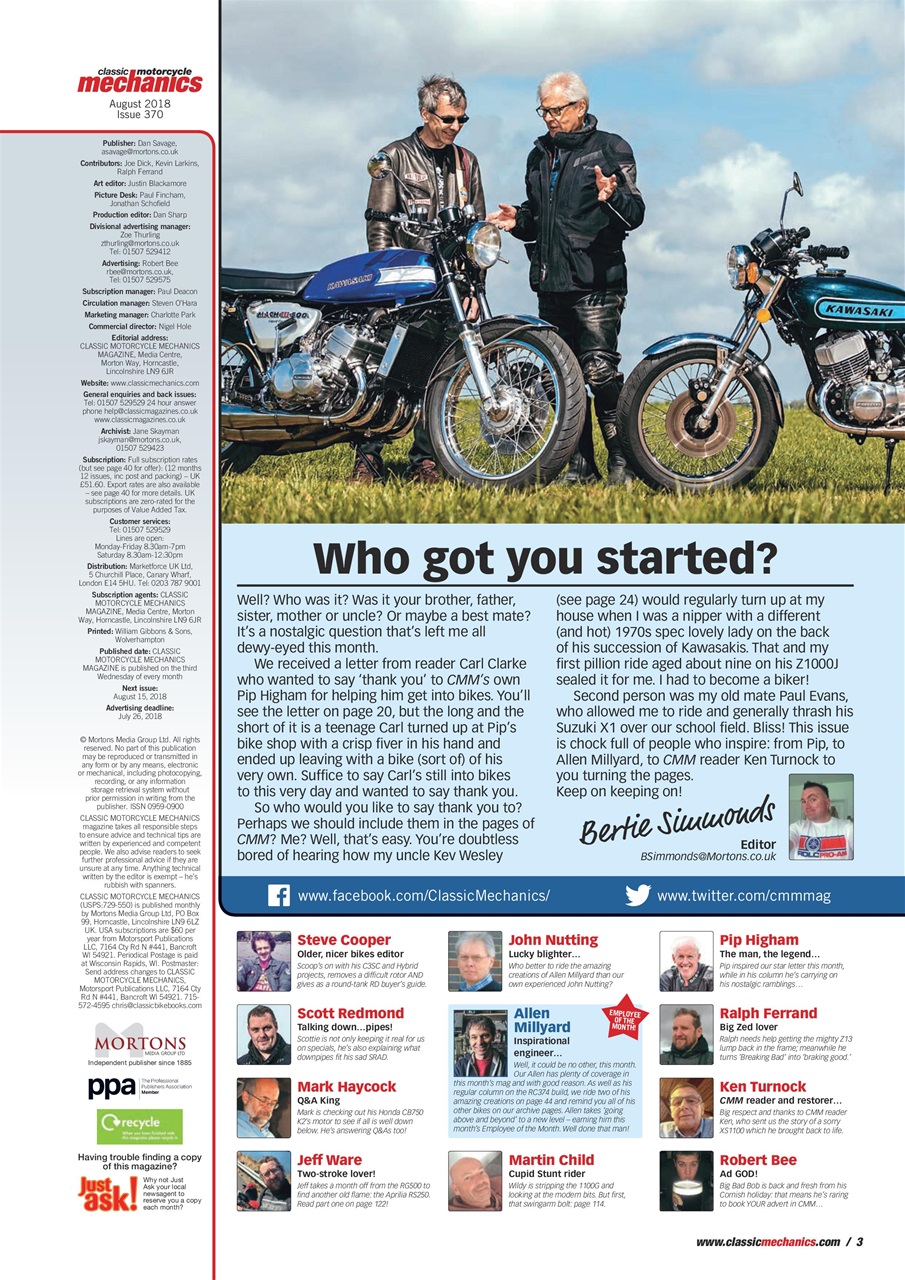 Classic Motorcycle Mechanics Preview Pages
