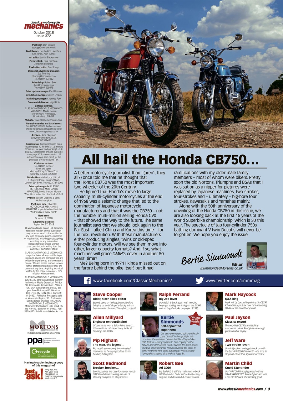 Classic Motorcycle Mechanics Preview Pages