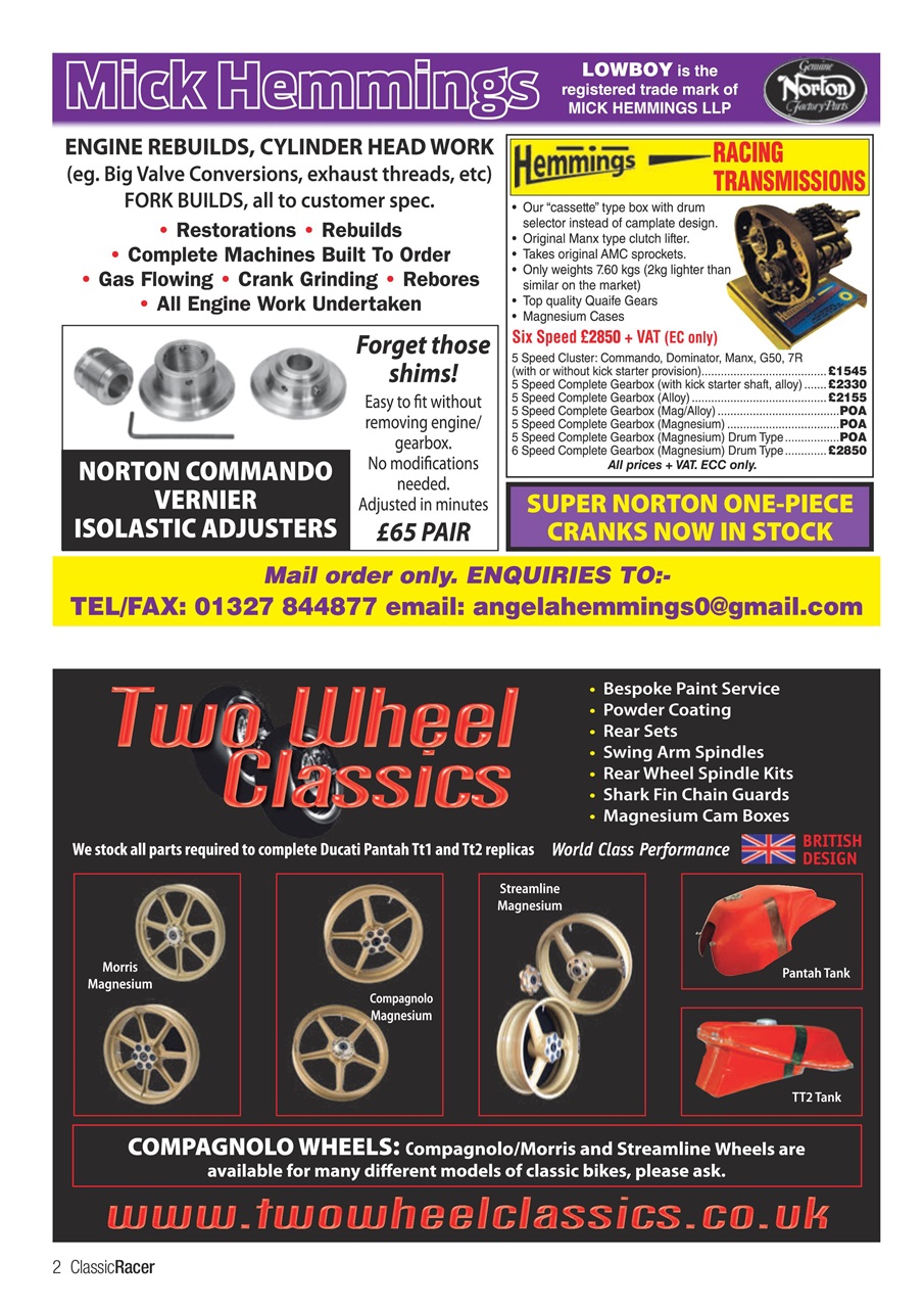 Classic Racer Preview Pages