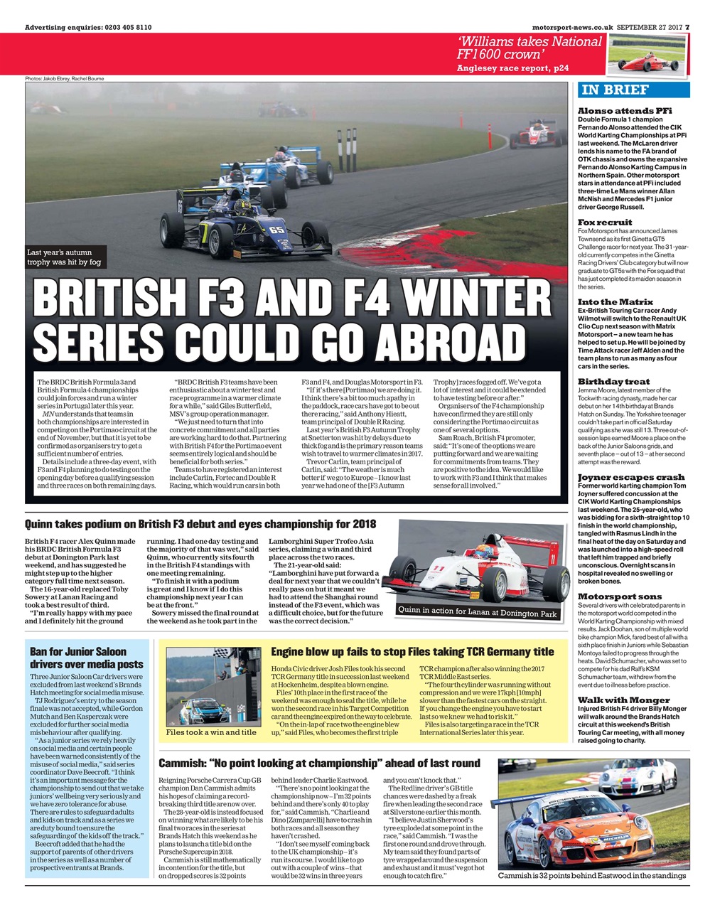 Motorsport News Preview Pages