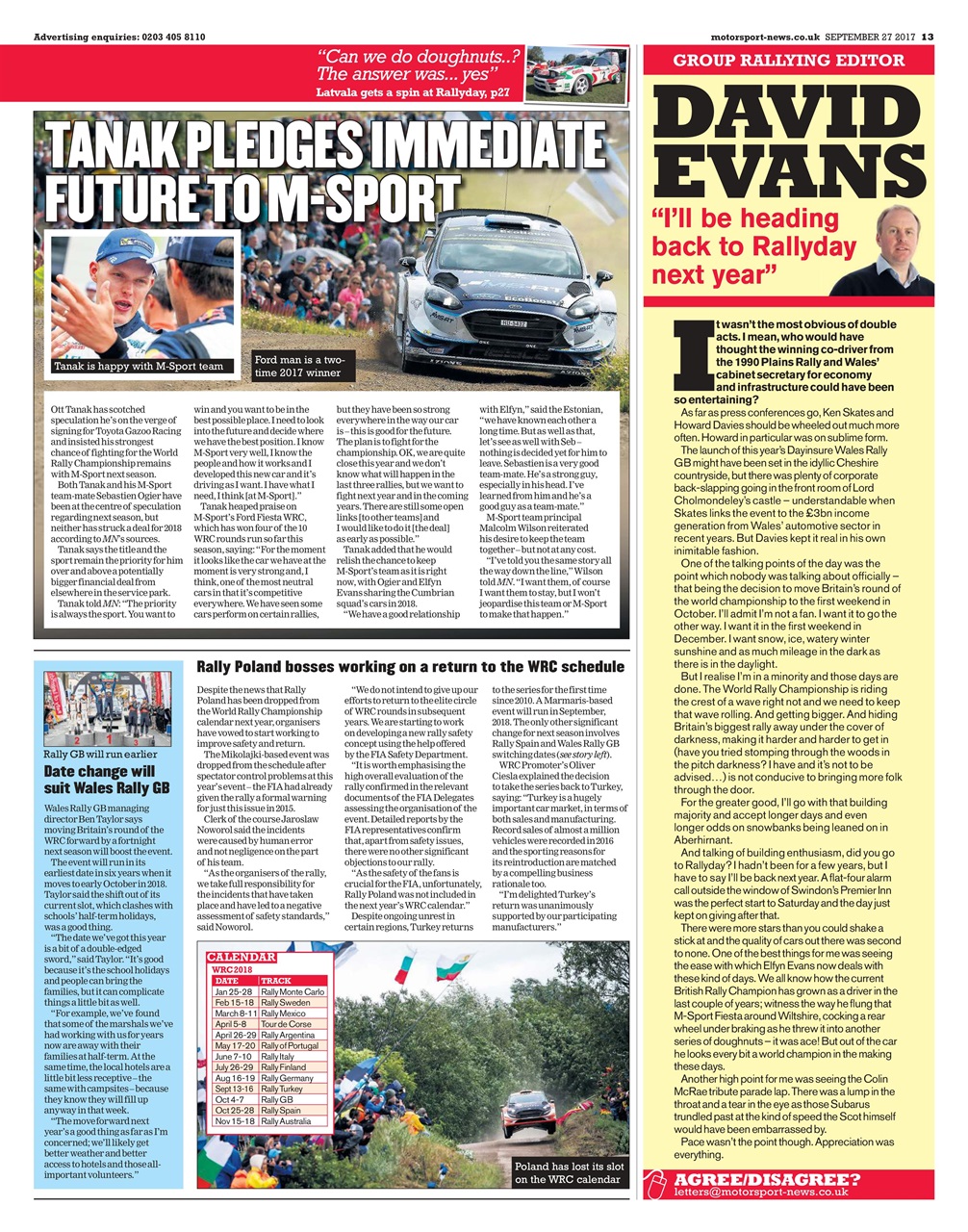 Motorsport News Preview Pages