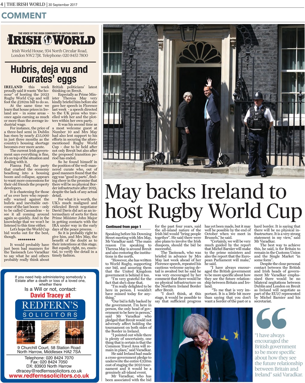 Irish World Preview Pages