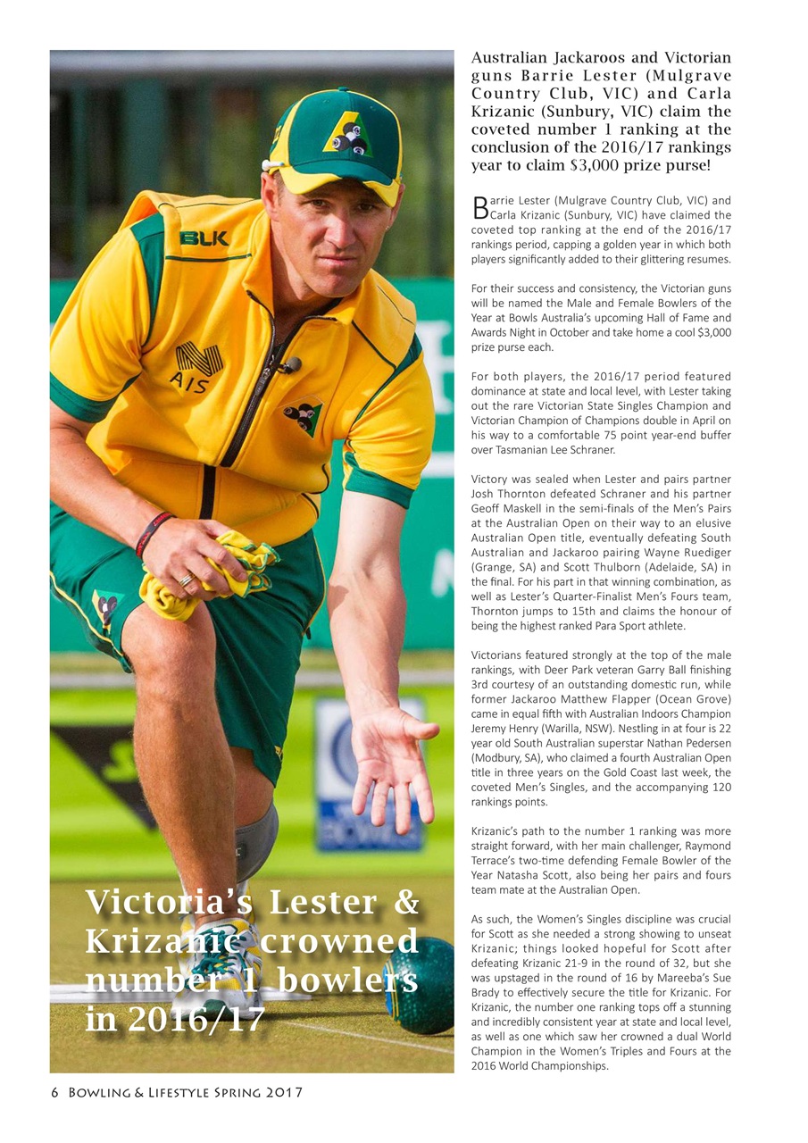 Australian National Bowling & Lifestyle Magazine Preview Pages