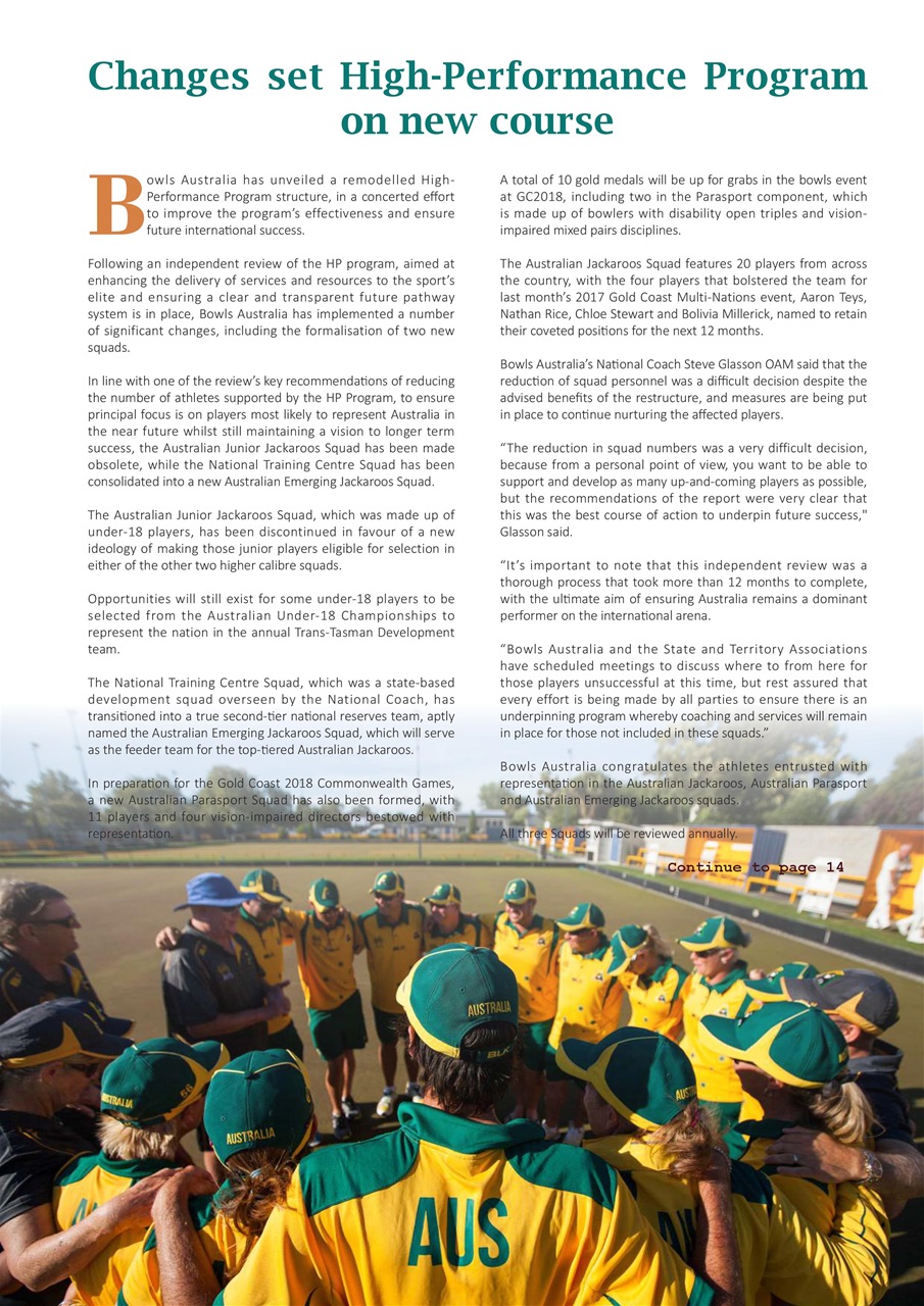 Australian National Bowling & Lifestyle Magazine Preview Pages