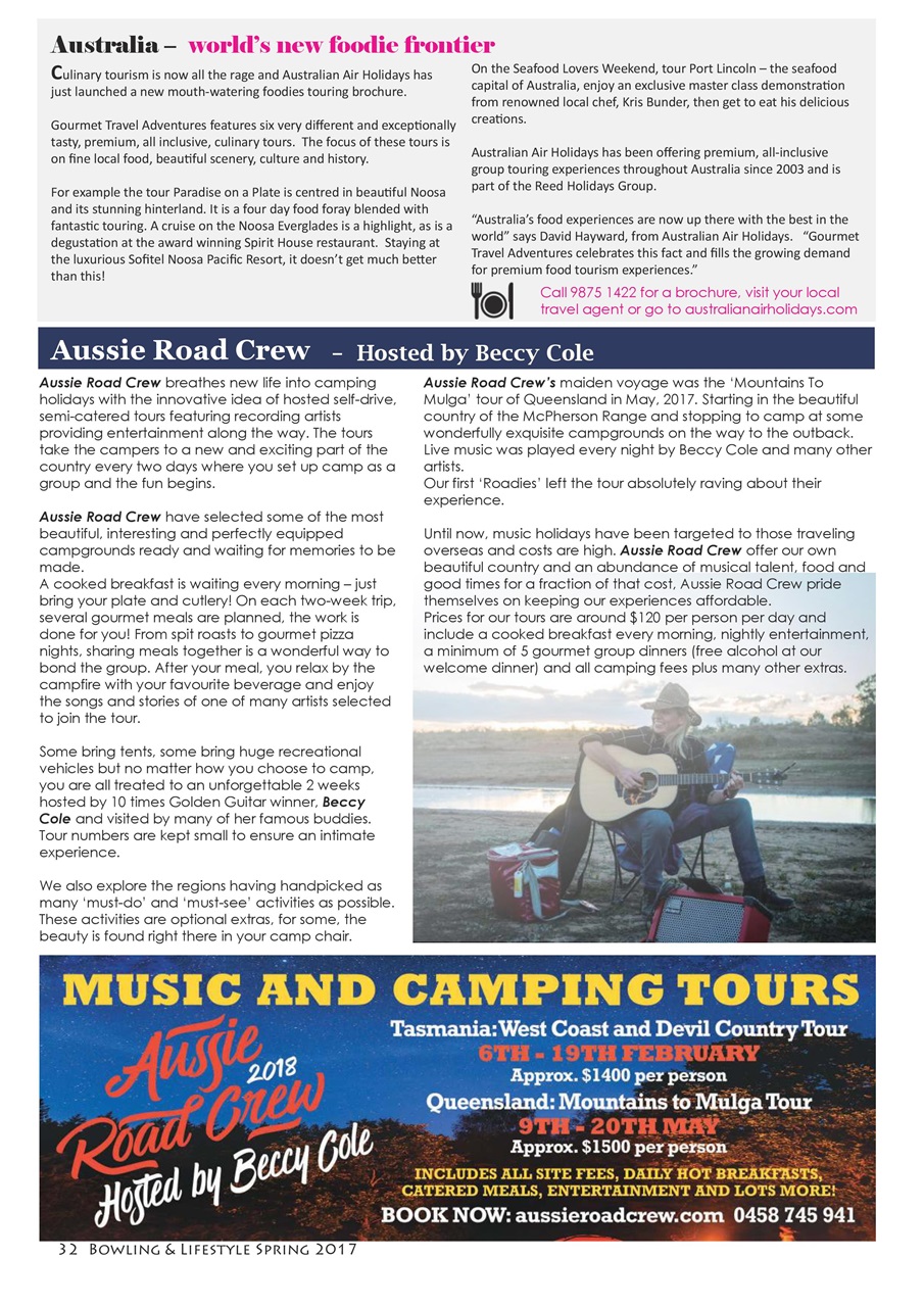 Australian National Bowling & Lifestyle Magazine Preview Pages