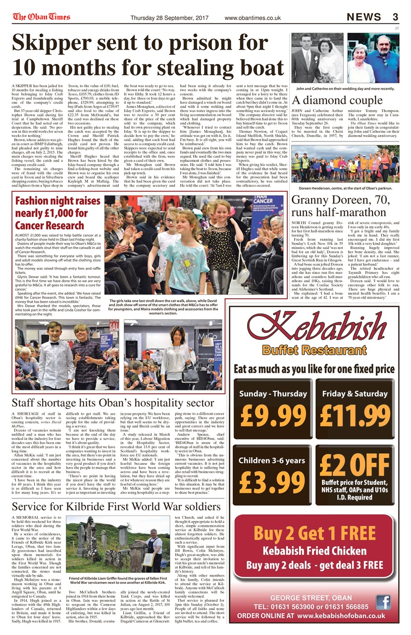 The Oban Times & Lochaber Times Preview Pages