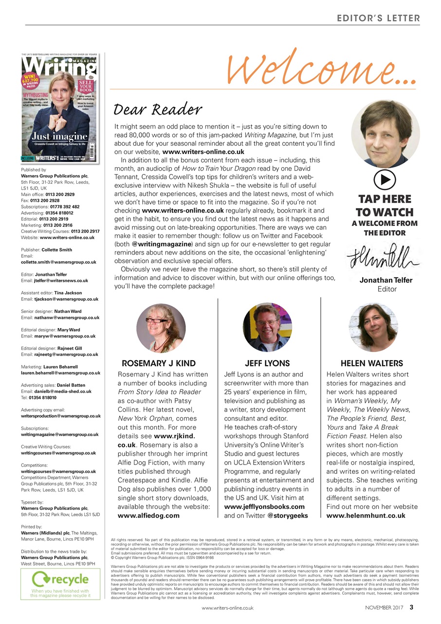 Writing Magazine Preview Pages