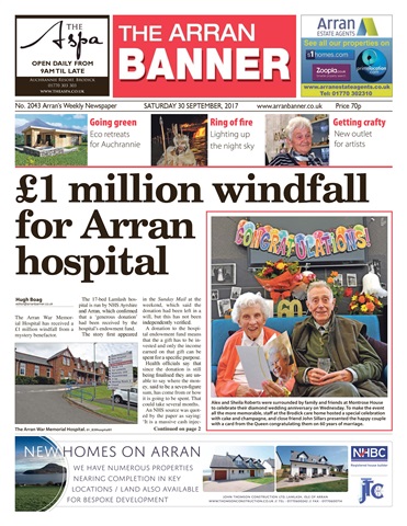 Arran Banner issue 30th September 2017