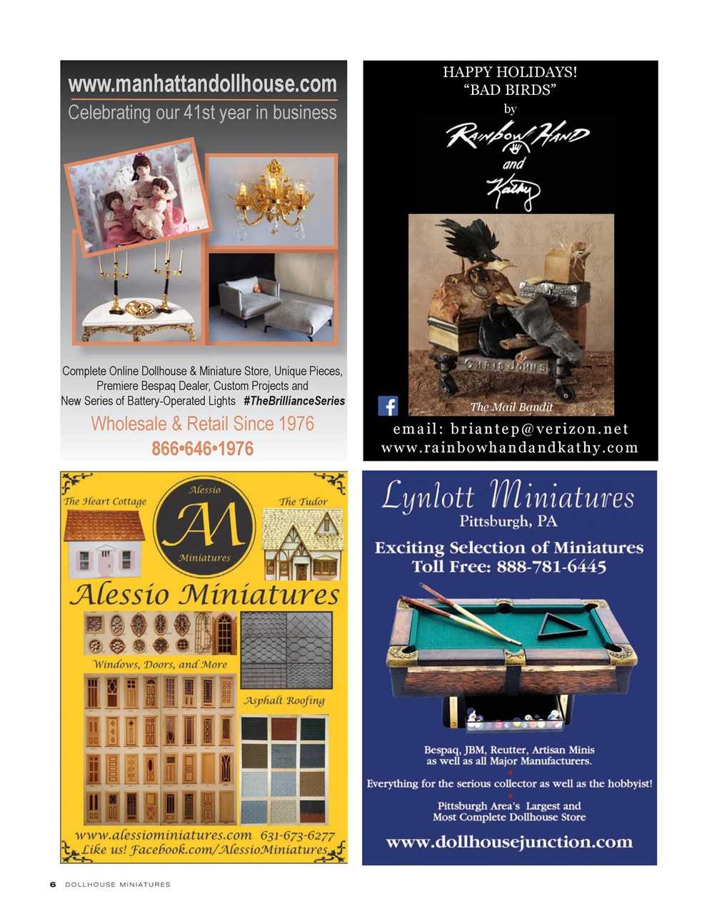 Dollhouse Miniatures Preview Pages