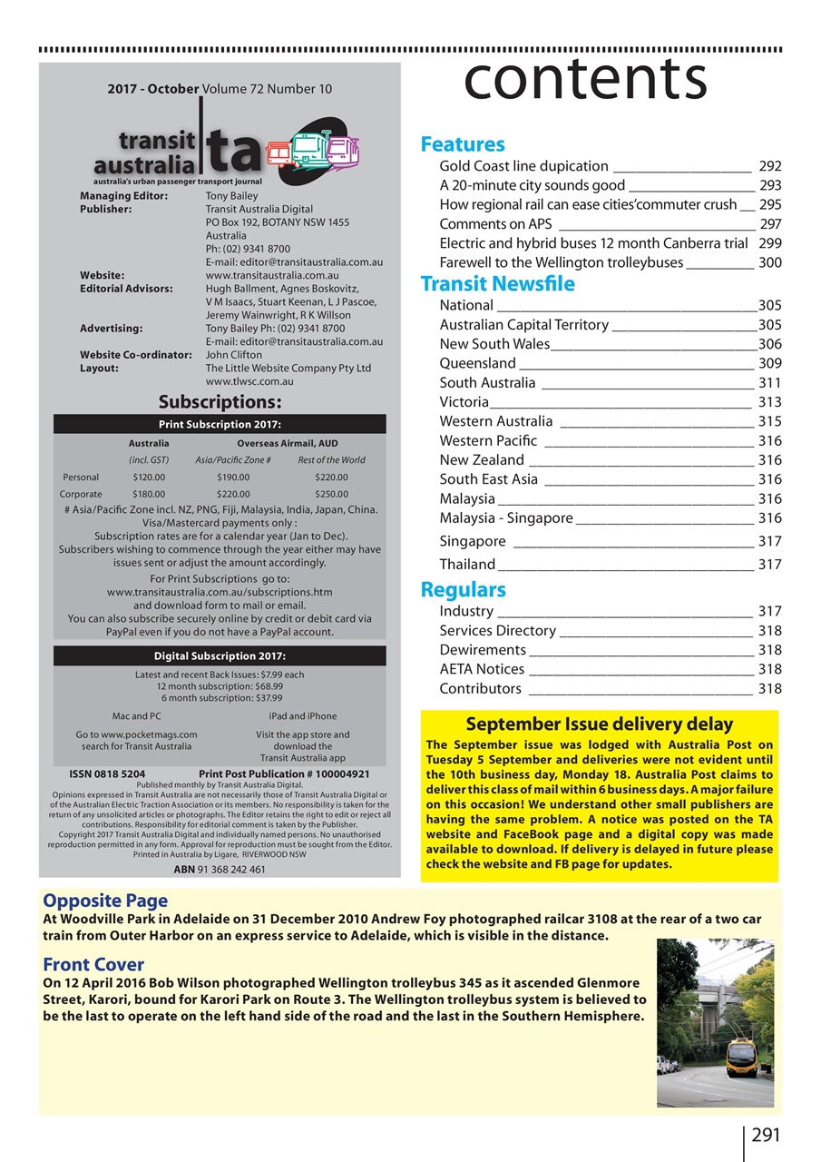 Transit Australia Preview Pages