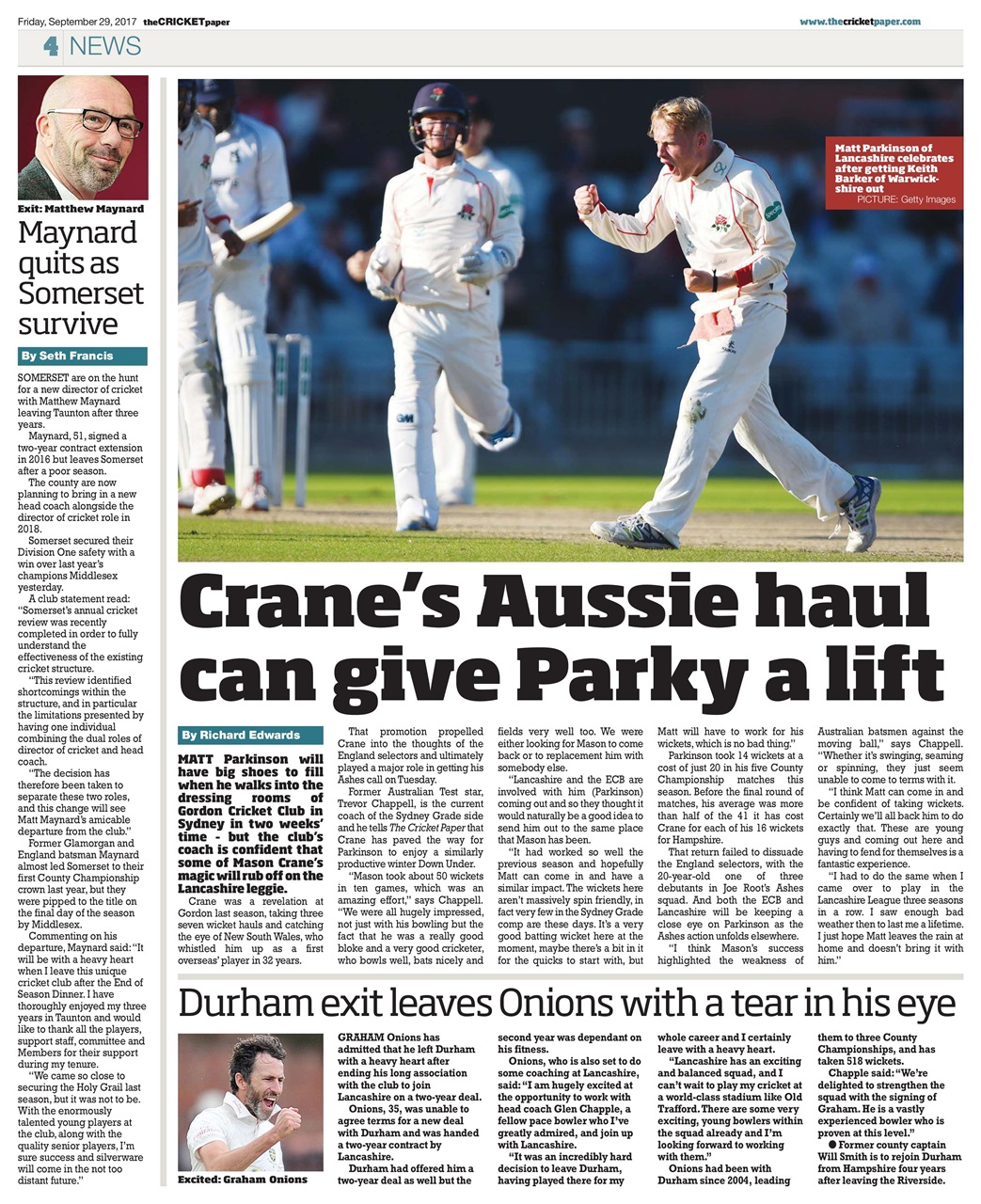 The Cricket Paper Preview Pages
