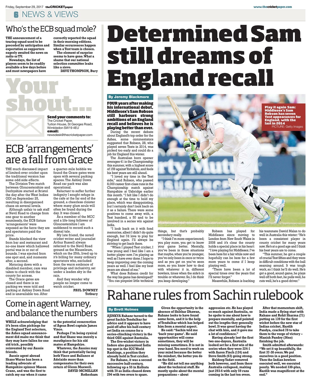 The Cricket Paper Preview Pages