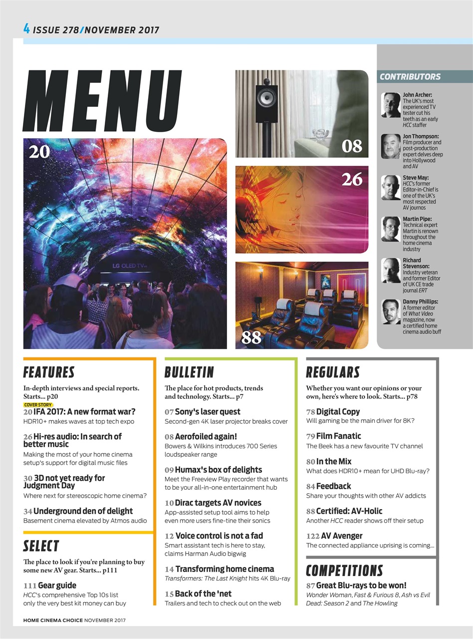 Home Cinema Choice Preview Pages