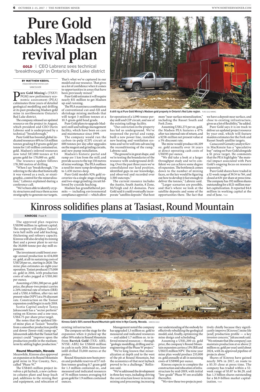 The Northern Miner Preview Pages