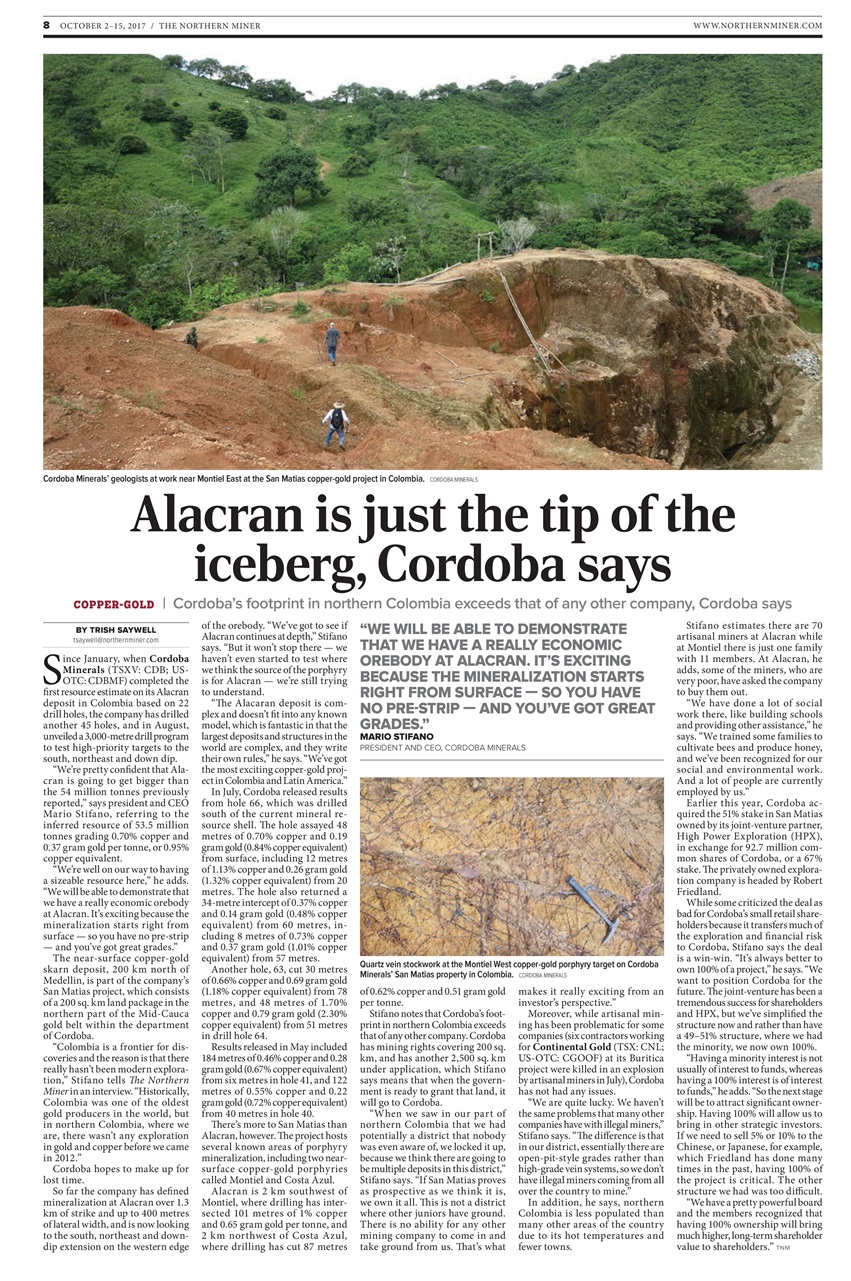 The Northern Miner Preview Pages