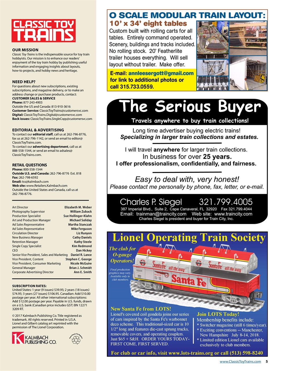 Classic Toy Trains Preview Pages