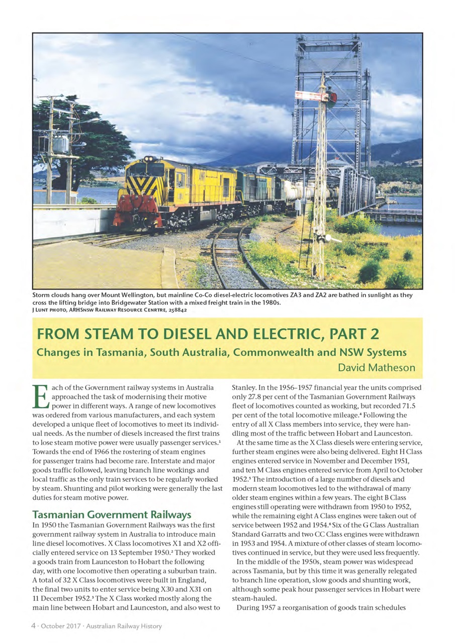 Australian Railway History Preview Pages