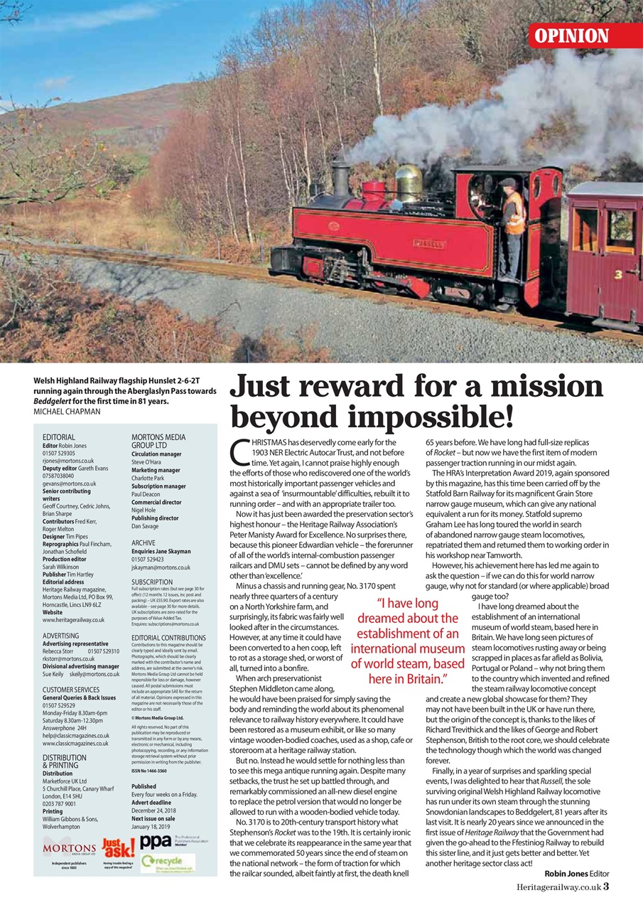 Heritage Railway Preview Pages