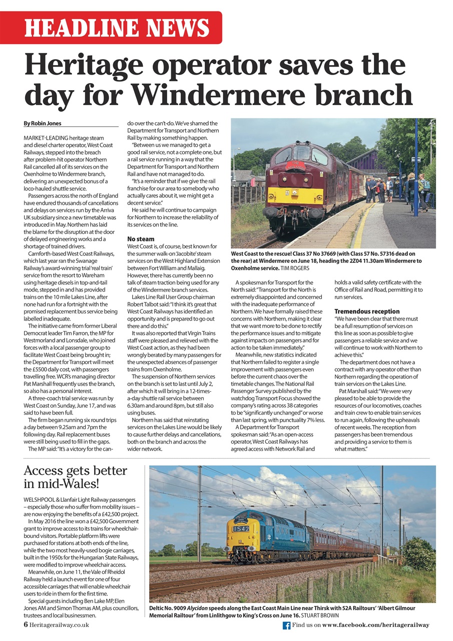 Heritage Railway Preview Pages