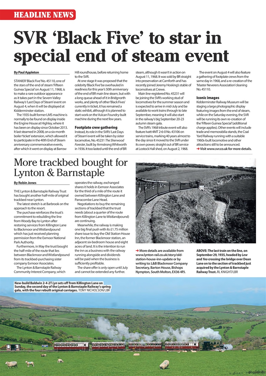 Heritage Railway Preview Pages