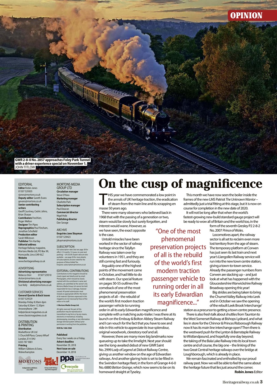 Heritage Railway Preview Pages