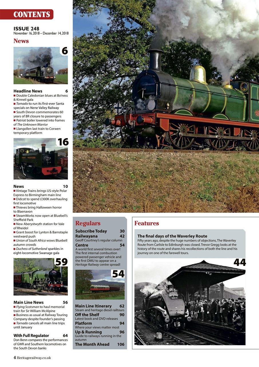 Heritage Railway Preview Pages