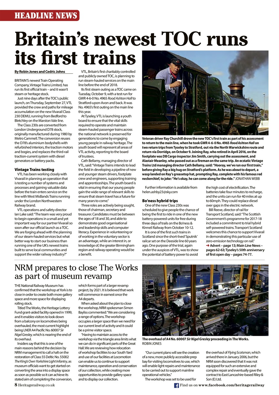 Heritage Railway Preview Pages