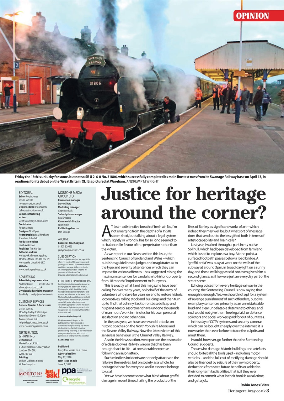 Heritage Railway Preview Pages