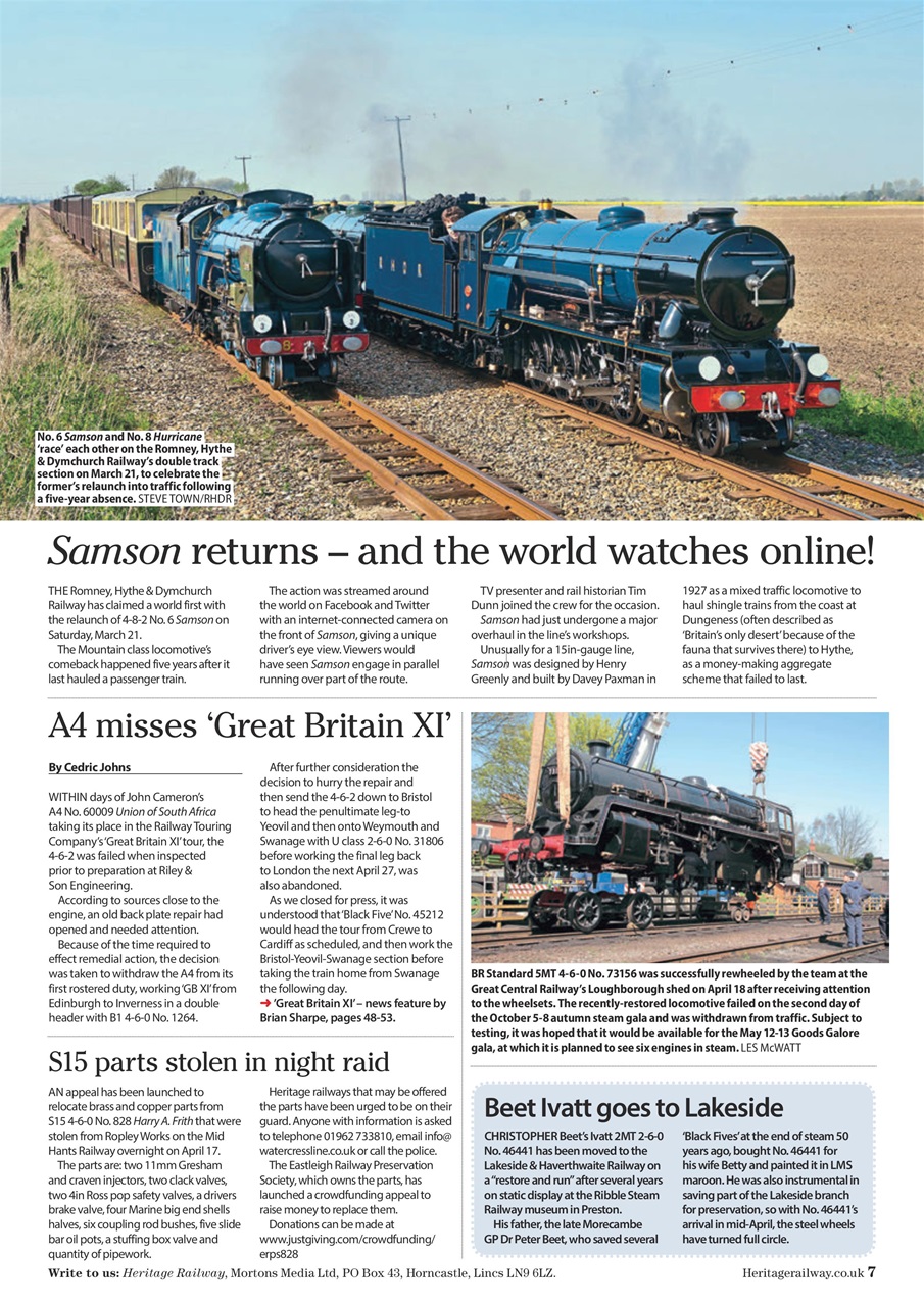 Heritage Railway Preview Pages