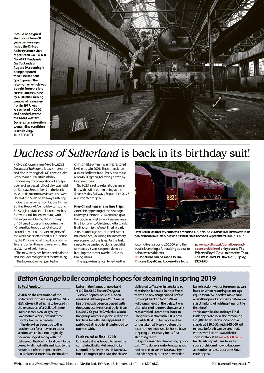 Heritage Railway Preview Pages