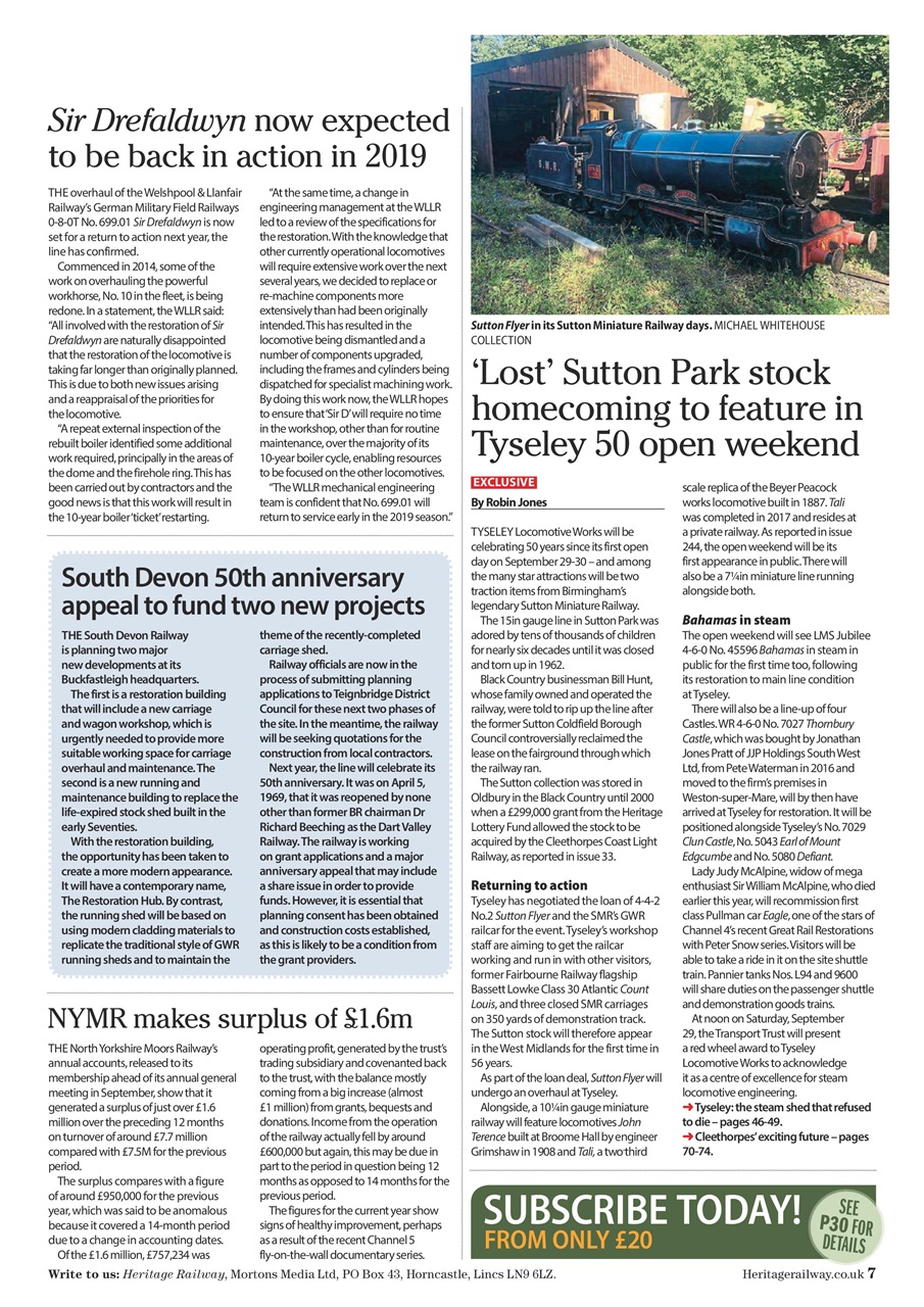 Heritage Railway Preview Pages