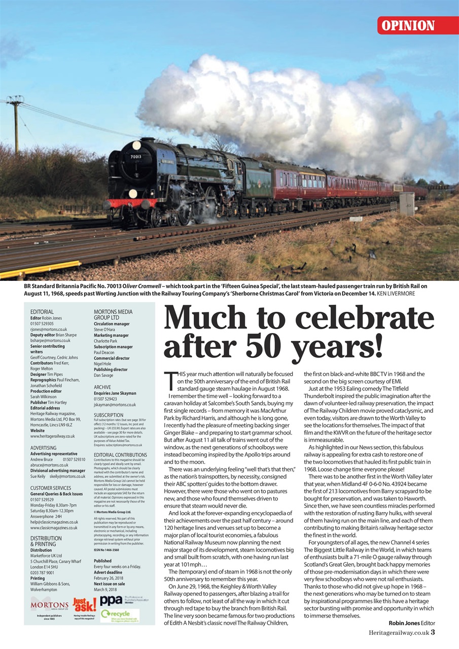 Heritage Railway Preview Pages