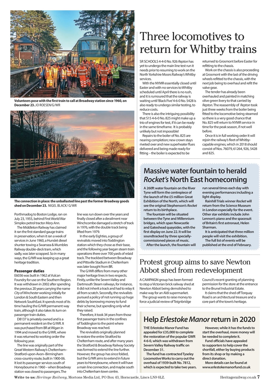 Heritage Railway Preview Pages